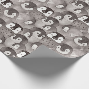 Papel De Regalo Niños del Ilustracion de los pingüinos acuático