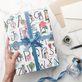 Papel De Regalo Niños educados en enfermería ABC | Patrón alfabéti