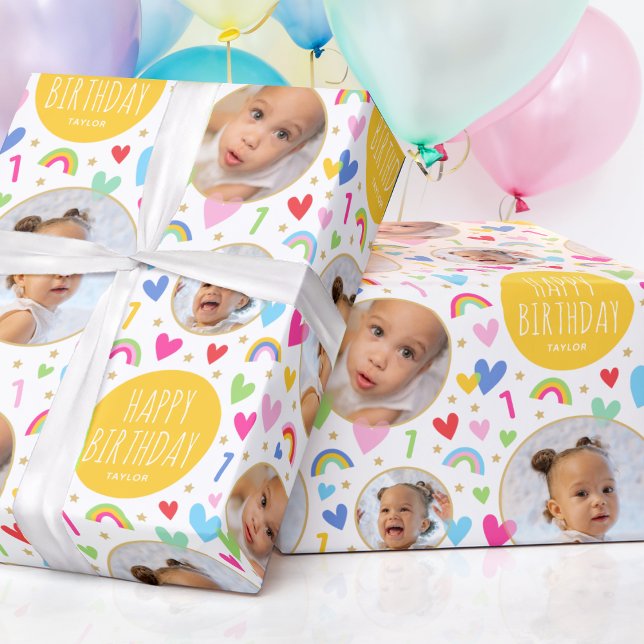 Papel De Regalo Niños educados en su cumpleaños foto arcoiris cora (Subido por el creador)