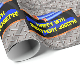 Papel De Regalo Niños Fiesta de cumpleaños Dart Wars Etiqueta láse