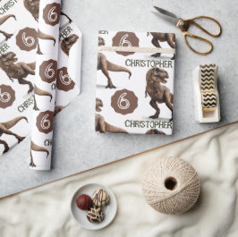 Papel De Regalo Niños Fiestas de Dinosaurios Cumpleaños Trex