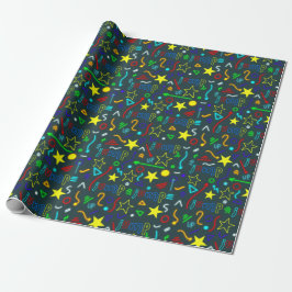 Papel De Regalo Niños Guay Neon Trampoline Niños Cumpleaños