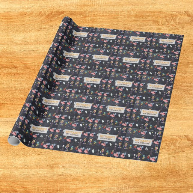 Papel De Regalo Niños Halloween Gracioso disfraz fiesta de cumplea (Subido por el creador)
