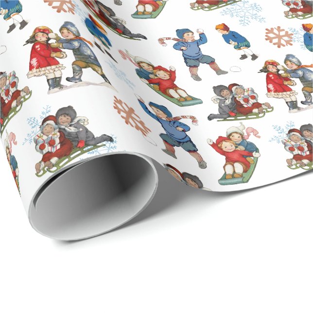 Papel De Regalo Niños inversionistas lanzan fiesta divertida de ni (Esquina del rollo)