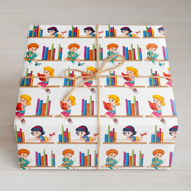 Papel De Regalo Niños leyendo libros (Subido por el creador)
