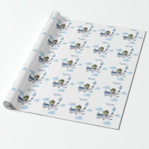 Niños Lindo Azul Viaje Avión Cumpleaños 1