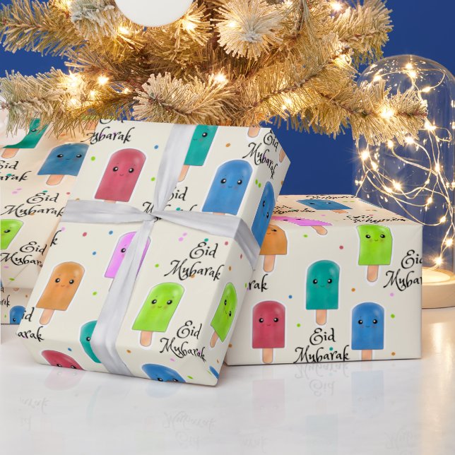Papel De Regalo niños lindos eid mubarak (Vacaciones)