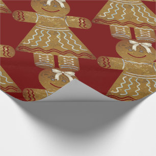 Papel De Regalo Niños Navidades Gingerbread Girly II