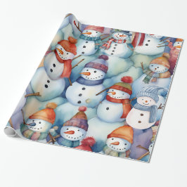 Papel De Regalo Niños navidades Snowman