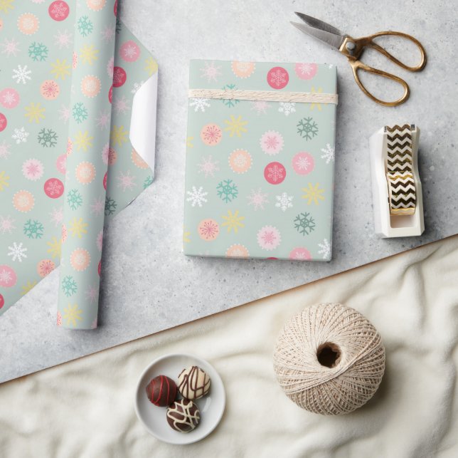 Papel De Regalo Niños Neutrales Navidades de vacaciones coloridas  (Artesanía)