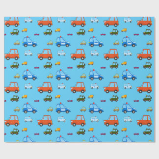Papel De Regalo Niños Personalizados Coches Cumpleaños Wrap