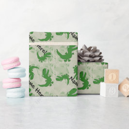 Papel De Regalo Niños Personalizados de dinosaurios T-Rex Tyrannos