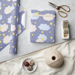 Papel De Regalo Niños Rayados Cielo 