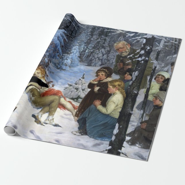 Papel De Regalo Niños Richard Bormeister en la nieve (Desenrollado)