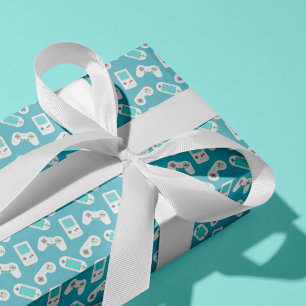 Papel De Regalo Nivel arriba   Patrón de videojuegos retro