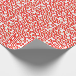 Papel De Regalo Niza navidad rojo y blanco