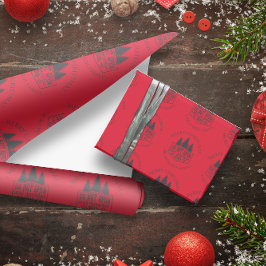 Papel De Regalo No abrir hasta - Navidades personalizados rojos