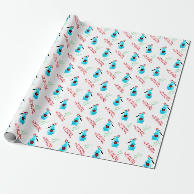 Papel De Regalo no abrir hasta que los navidades sean divertidos (Desenrollado)
