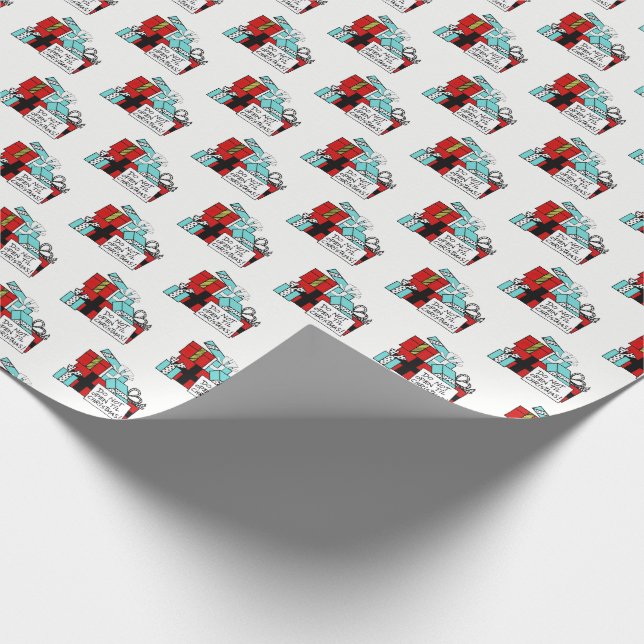 Papel De Regalo No abrir hasta que Navidad presente navidad (Esquina)