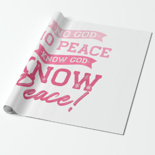 Papel De Regalo No Dios, no hay paz, conoce a Dios, conoce a la pa