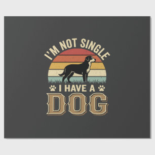 Papel De Regalo No Estoy Soltero Amante De Los Perros Vintage