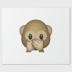 Papel De Regalo No hablar mal mono - Emoji