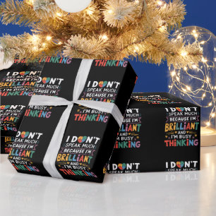 Papel De Regalo No Hablo Mucho Autismo Autista Brillante