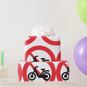 Papel De Regalo No hay motos Rótulo en carretera