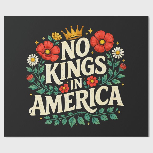 Papel De Regalo No Kings América (Superficie plana)