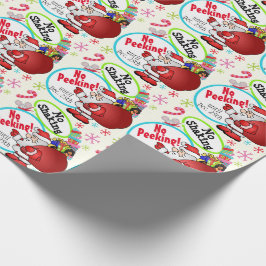 Papel De Regalo No Mirar, No Sacudir Santa Navidad Personalizable