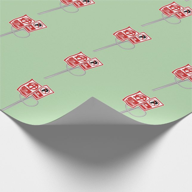 Papel De Regalo No parking anarchy sign (Esquina)