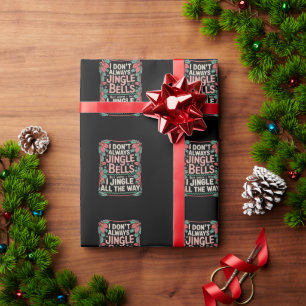 Papel De Regalo No Siempre Tintineo Campanas Navidad Familia Xmas