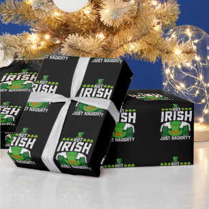 Papel De Regalo No soy irlandés, solo travieso divertido día de Sa