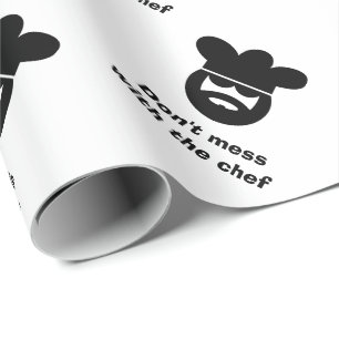 Papel De Regalo No te metas con el cocinero personalizado chistoso