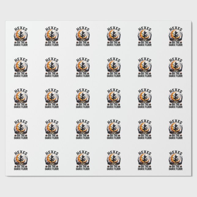 Papel De Regalo Noche de Baile de Brujas de Halloween (Superficie plana)