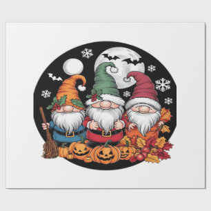 Papel De Regalo Noche de Brujas Navidad Día de Acción de Gracias G