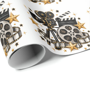 Papel De Regalo Noche de Cine de Hollywood Cumpleaños