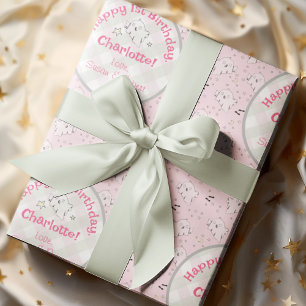 Papel De Regalo Noche de Fantasma Rosa Rosa