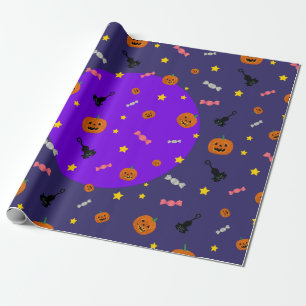 Papel De Regalo Noche de Halloween. Truco o invitación