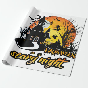 Papel De Regalo Noche de miedo de Halloween