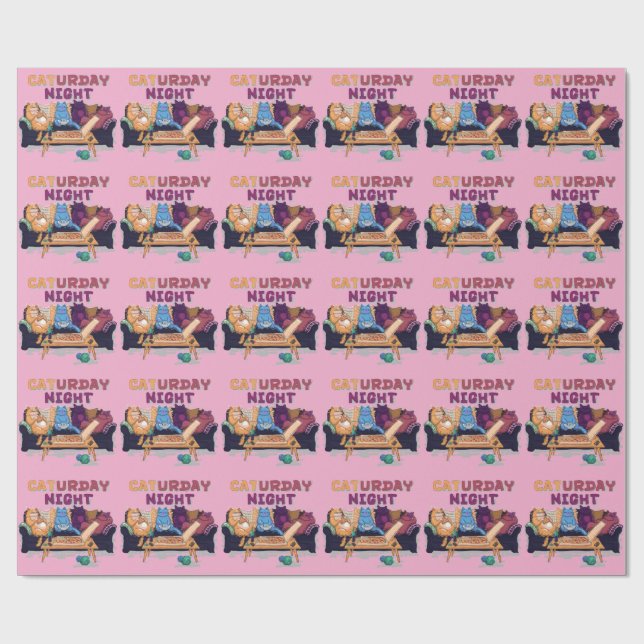 Papel De Regalo Noche de sábado (Superficie plana)