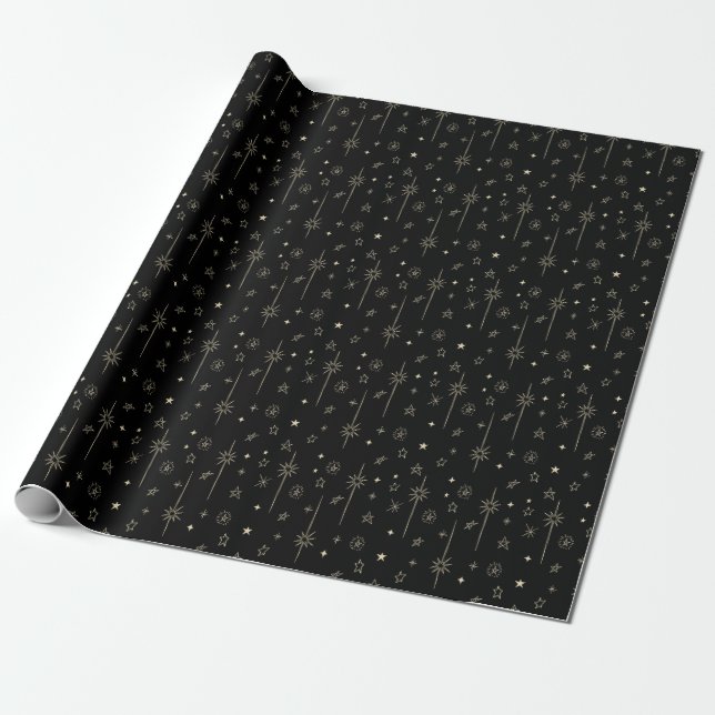 Papel De Regalo Noche Estelar Estrella Celestial (Desenrollado)