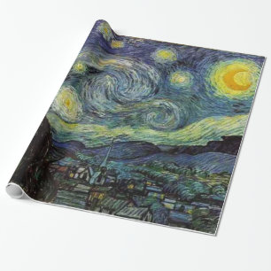 Papel De Regalo Noche estrellada de Vincent van Gogh.