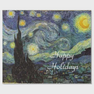 Papel De Regalo Noche estrellada de Vincent van Gogh.