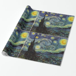 Papel De Regalo Noche estrellada de Vincent van Gogh.