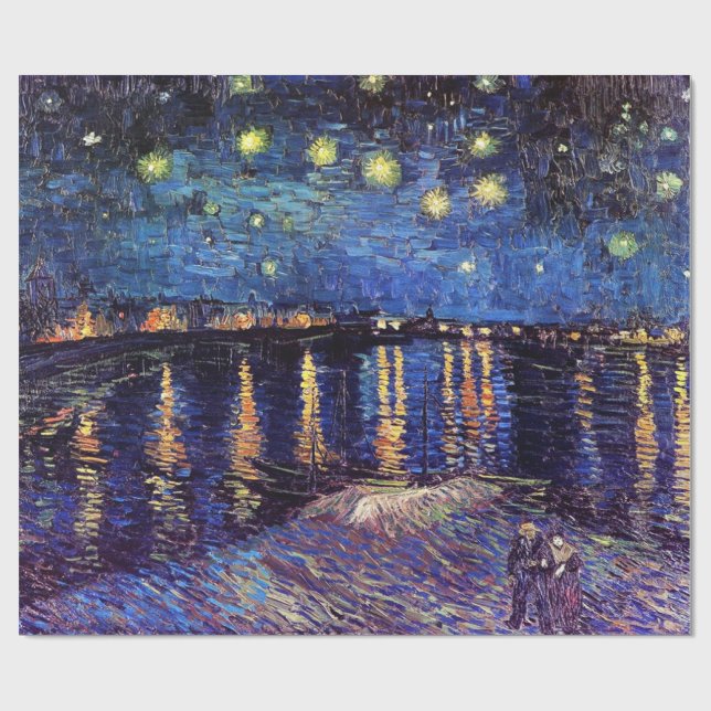 Papel De Regalo Noche estrellada sobre el Ródano, Vincent van Gogh (Superficie plana)