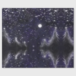 Papel De Regalo Noche silenciosa - romántica escena de nieve de va