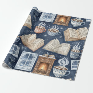 Papel De Regalo Noches de Invierno Acogedoras – Cacao Caliente, Li