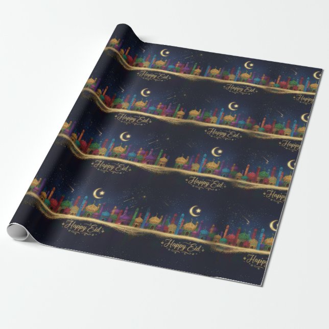 Papel De Regalo noches estrelladas Eid (Desenrollado)