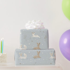 Papel de regalo nocturno de cervatillo soñoliento